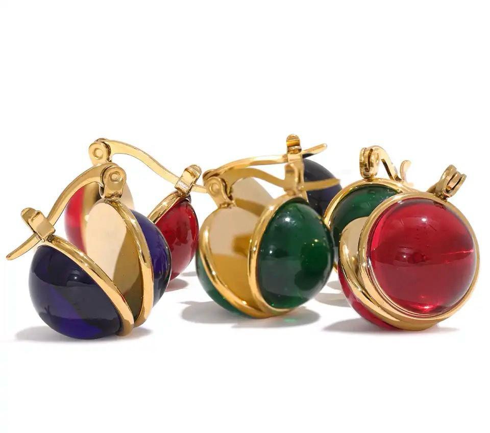 BEE EYE STUD (RED/BLUE) image 0