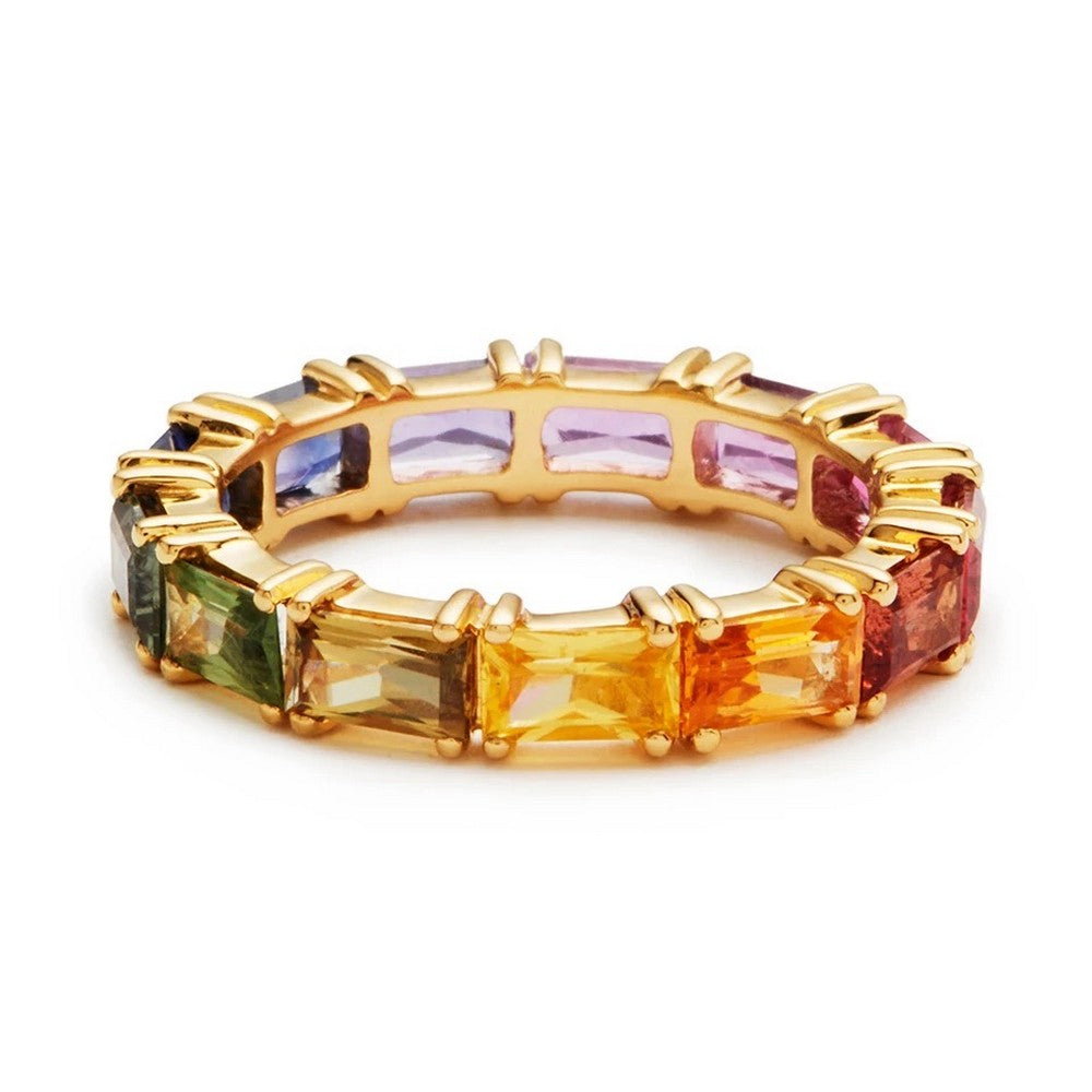 Coloured CZ Baguette Band image 1