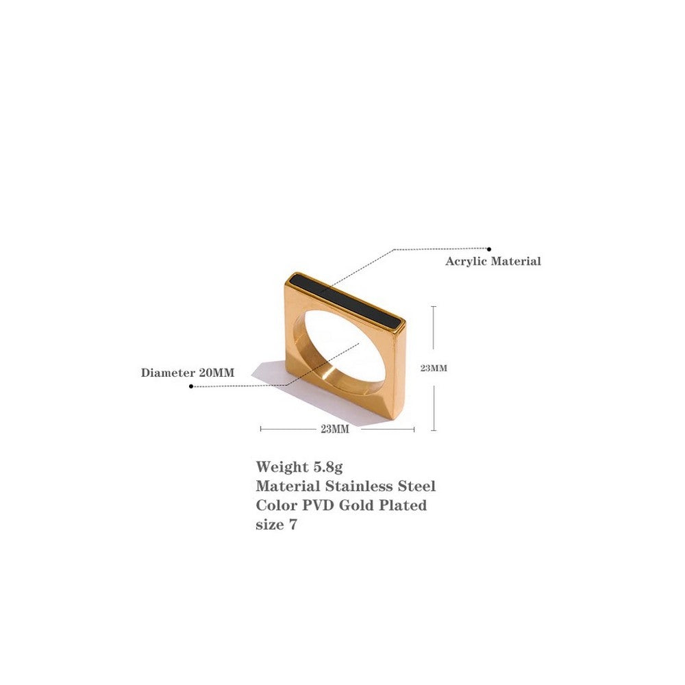 Mia Square Circle Ring image 4