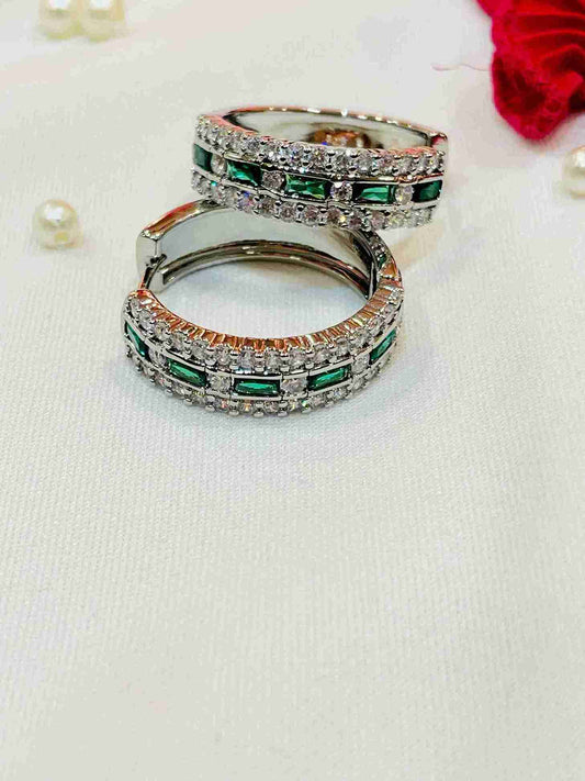 Hester Green Diamondies Hoop image 0