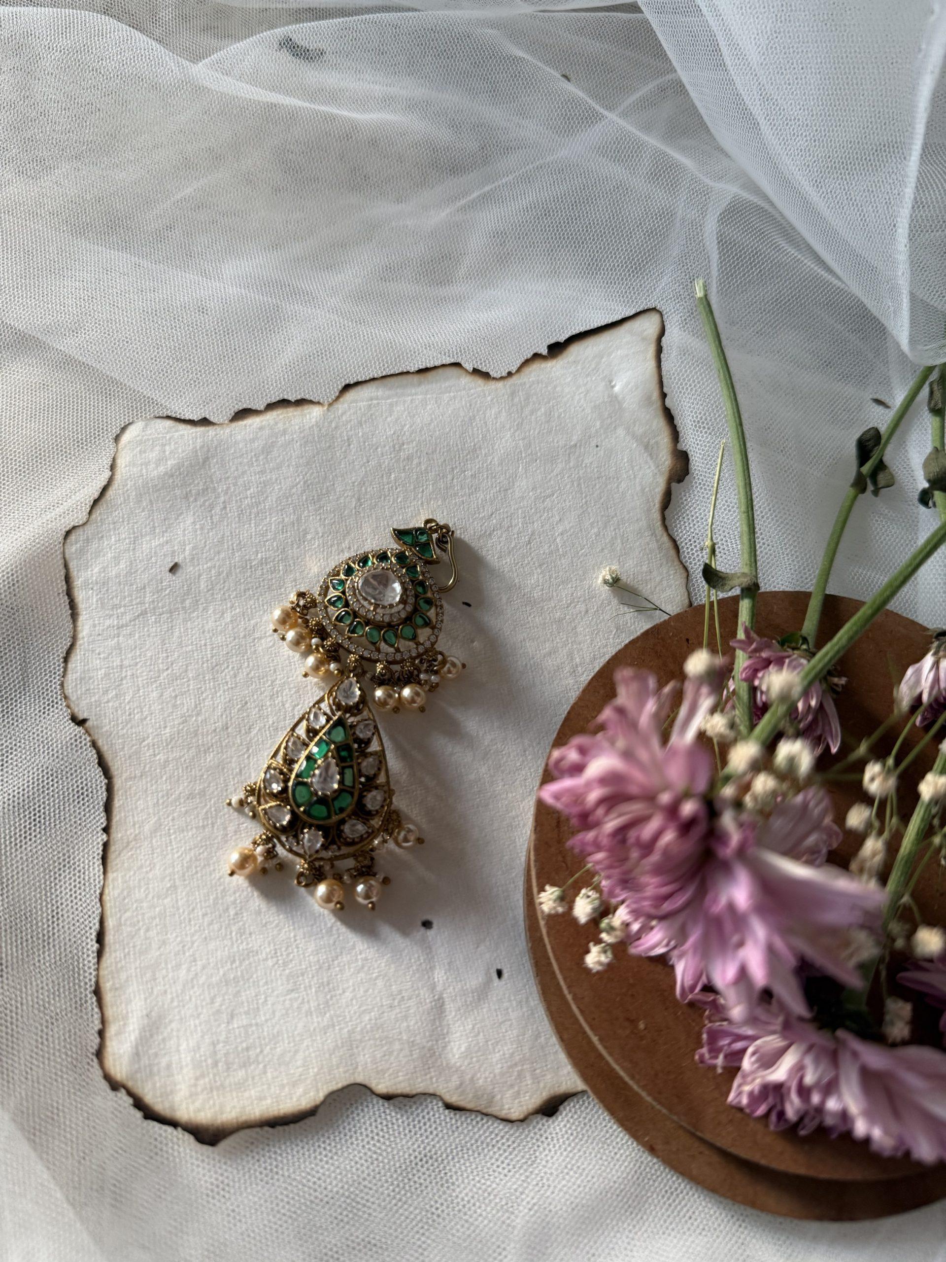 Diya Polki Maang Tikka image 0