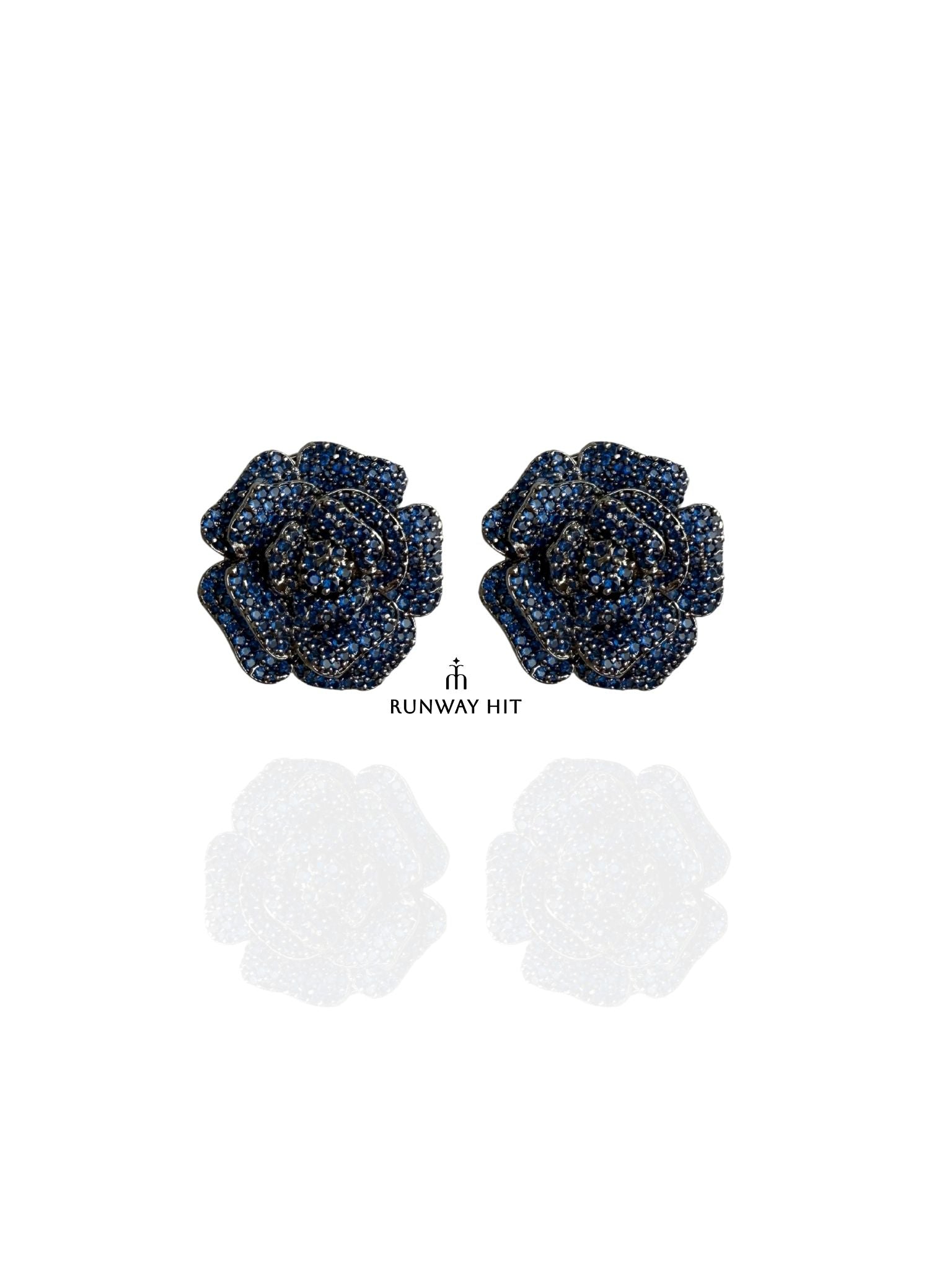 ROSE CZ BLUE STUD