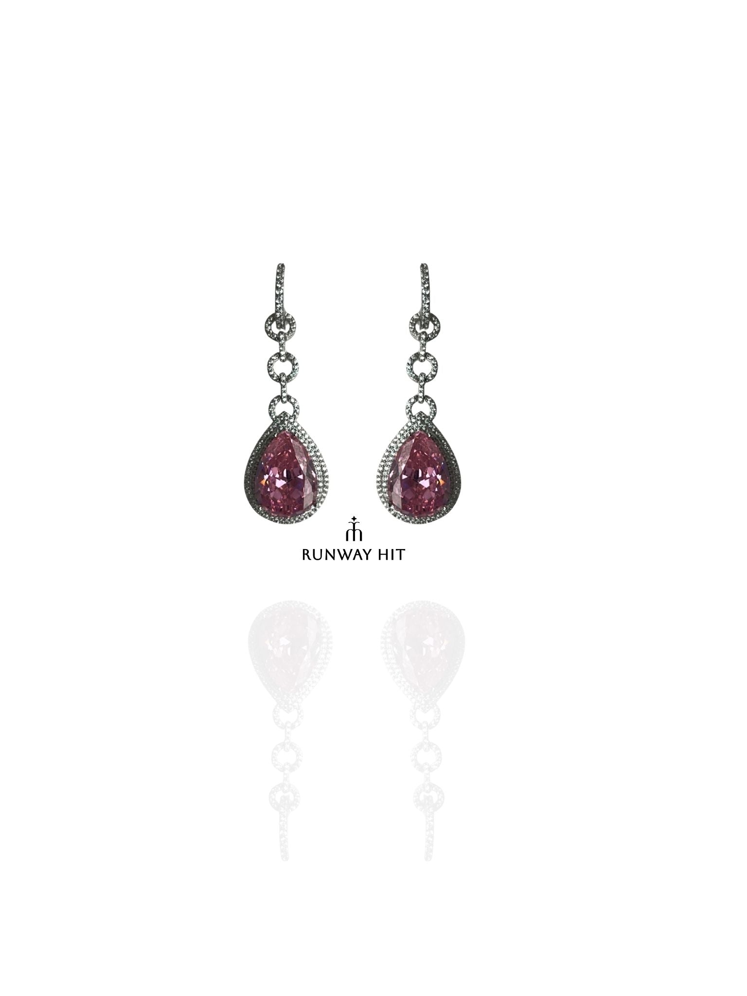 JAXON PINK 92.5 SILVER EARRING