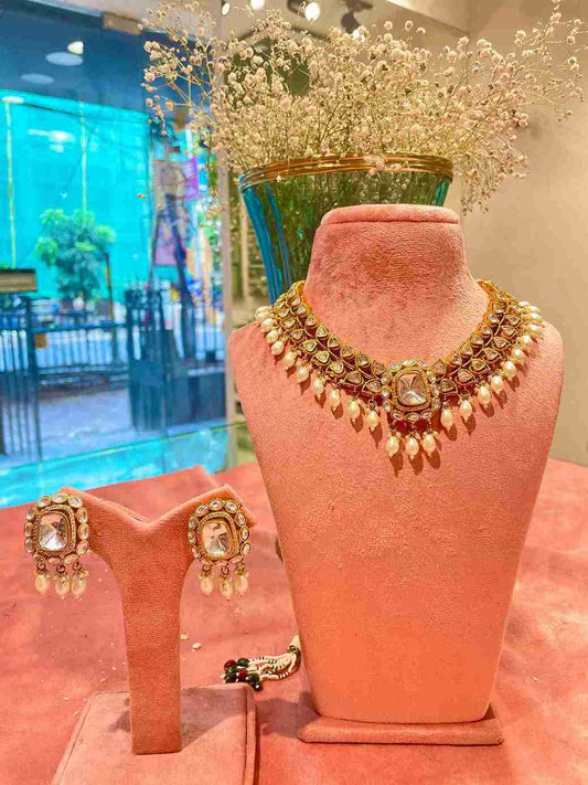 MEHEK POLKI NECKLACE SET image 0