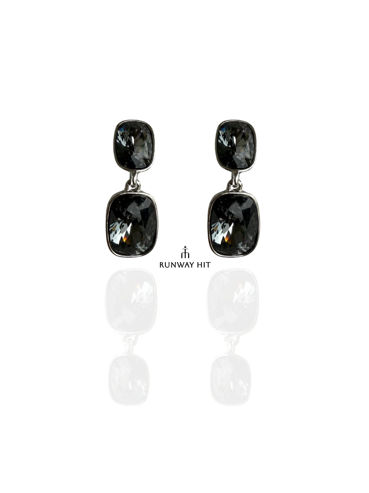 SWAROVSKI BLACK DROP EARRING