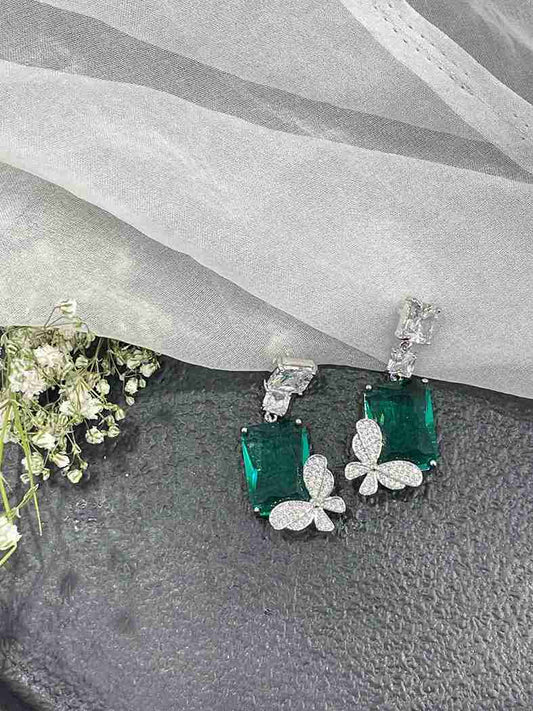 ROME GREEN CRYSTAL EARRING image 0