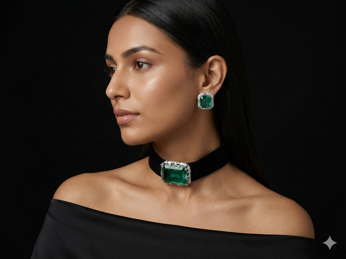 GIANA VELVET CHOKER WITH STUDS