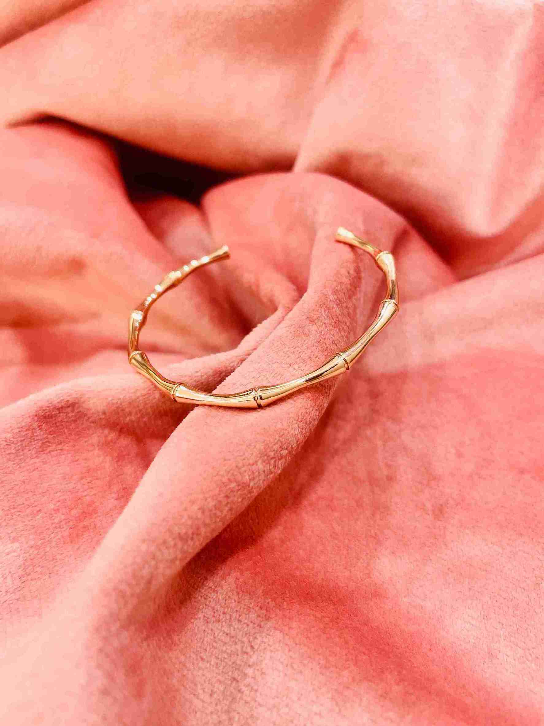 BAMBOO ROSEGOLD THIN BRACELET image 0