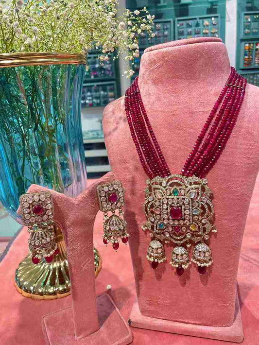PRIYA LONG RED VICTORIAN SET image 0