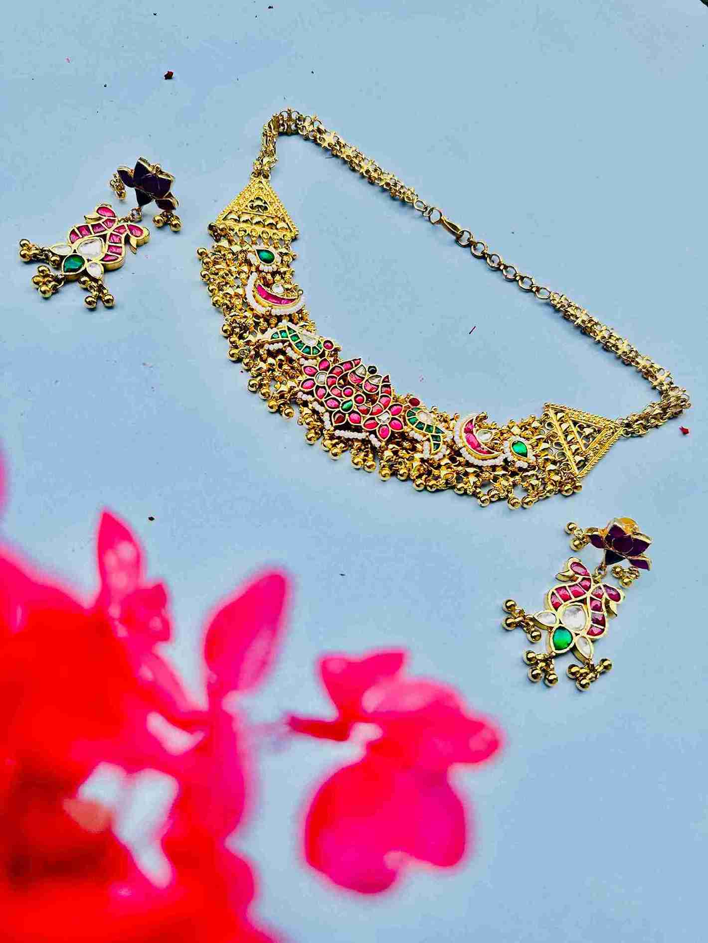 Rishita Pachi Kundan Fusion Set image 0