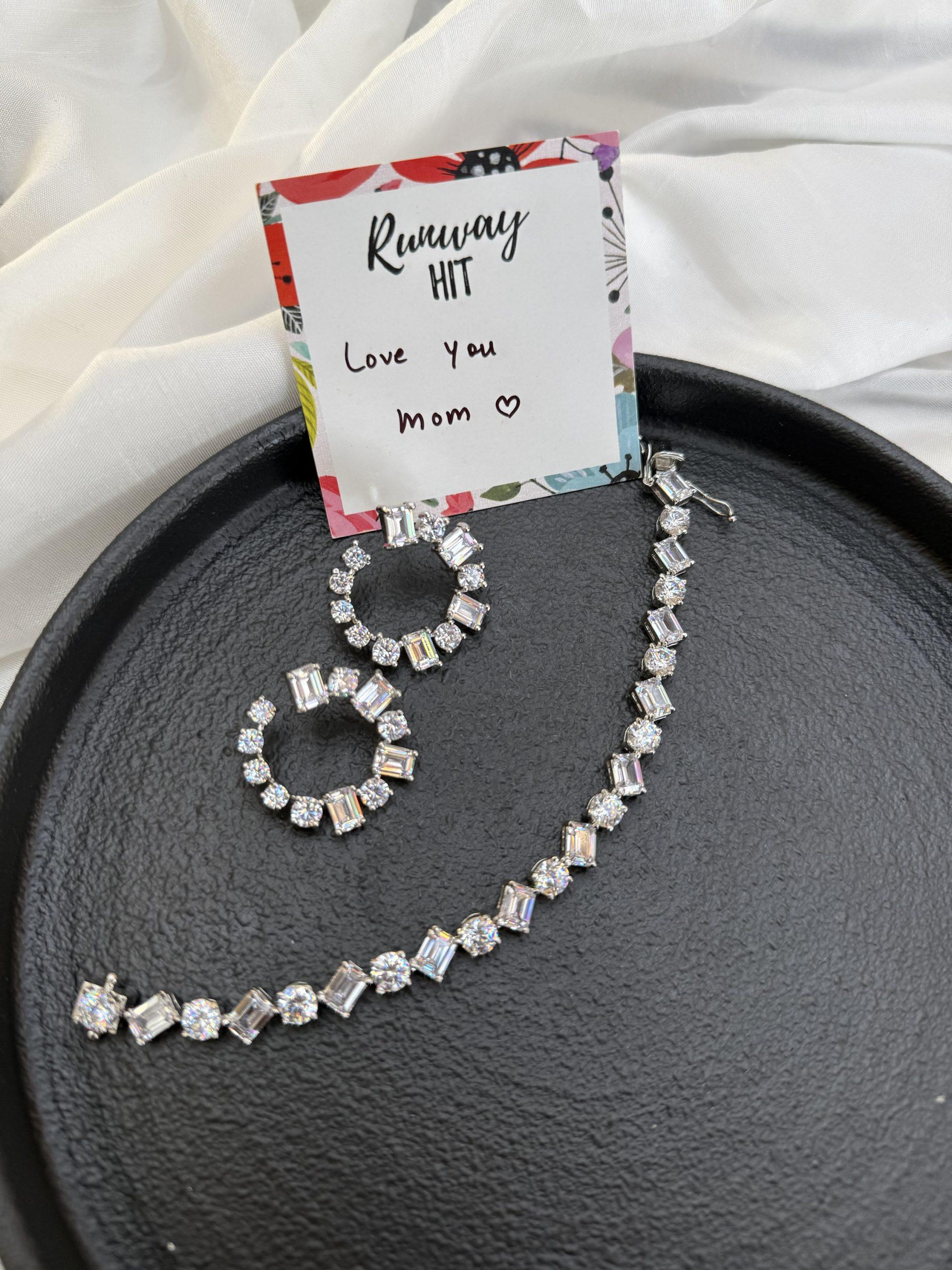 Diamond Bracelet + Earings image 0