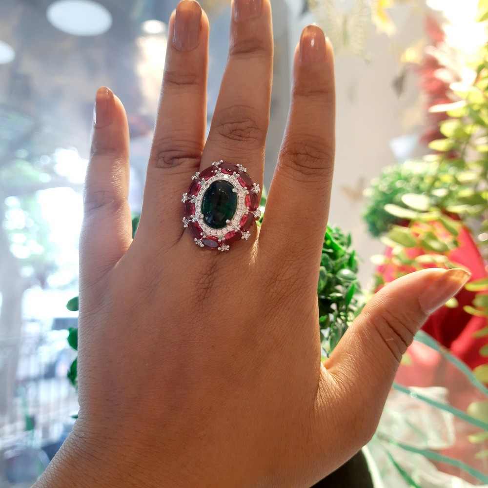 Bejewelled Oval Shaped Ring image 0