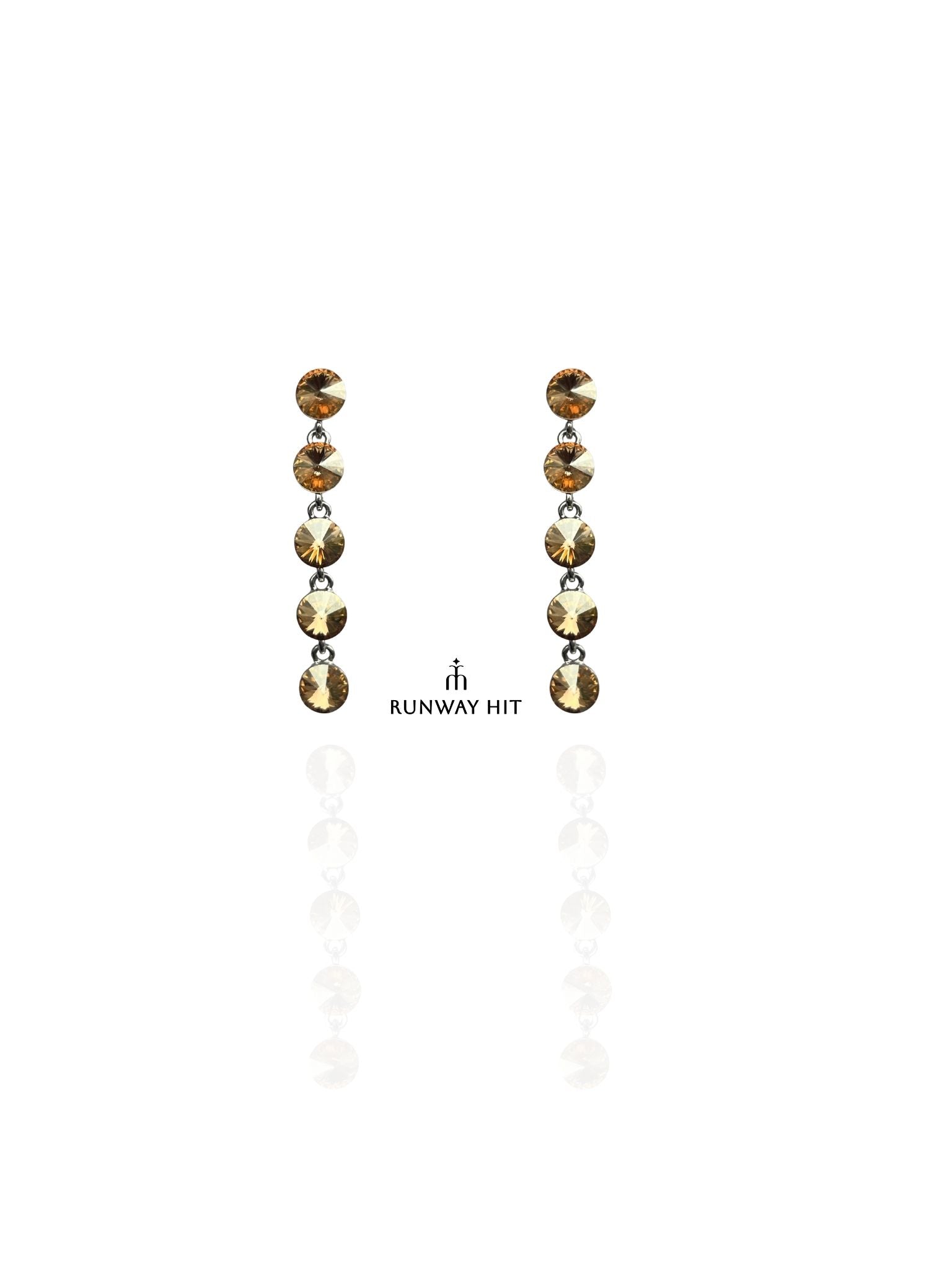 METELDA GOLD SWAROVSKI EARRING