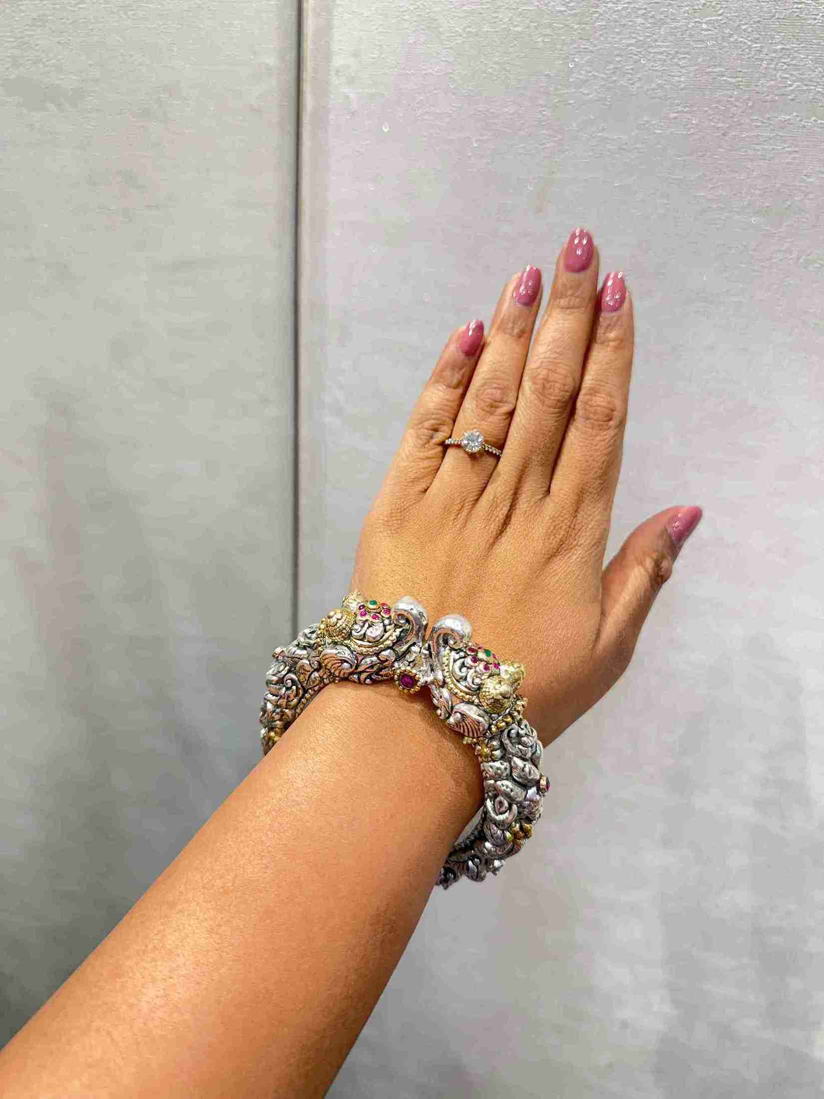 BOHO SILVER BANGLE image 0