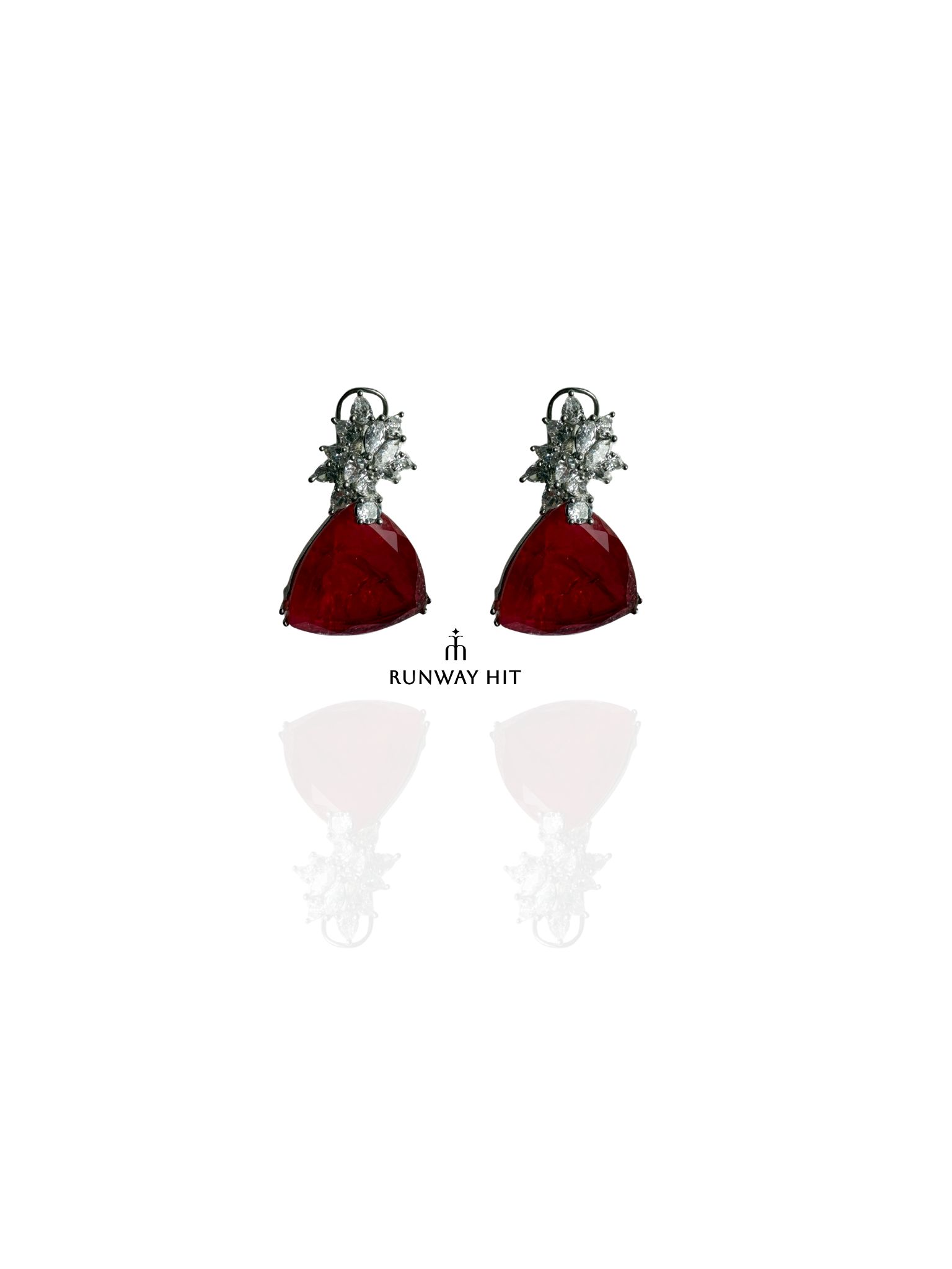 Caeli Gemstone Earring (Red)