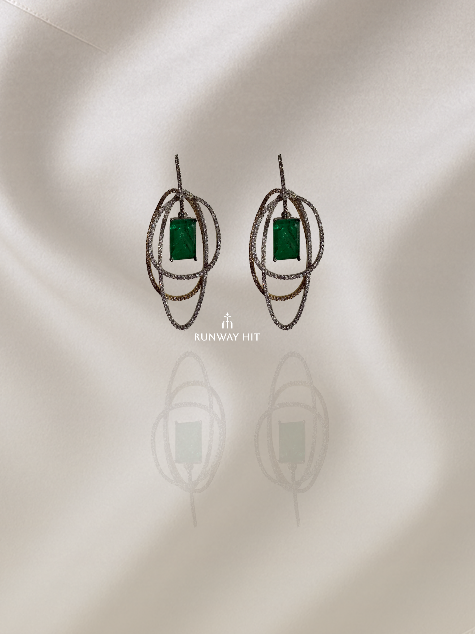 Zenil Statement Earring (Green)