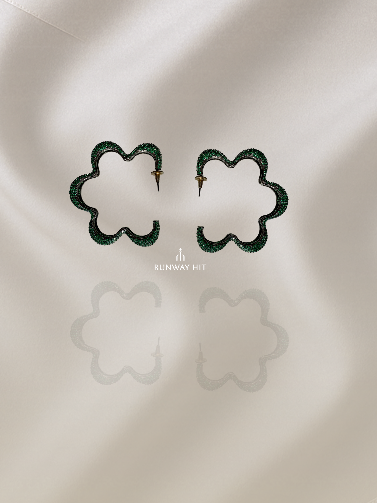 Arisa Statement Hoops (Green)