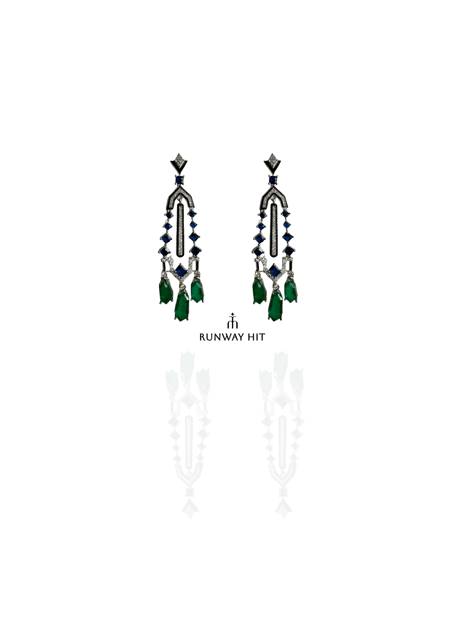 Aeris Gemstone Earring (Blue + Green)