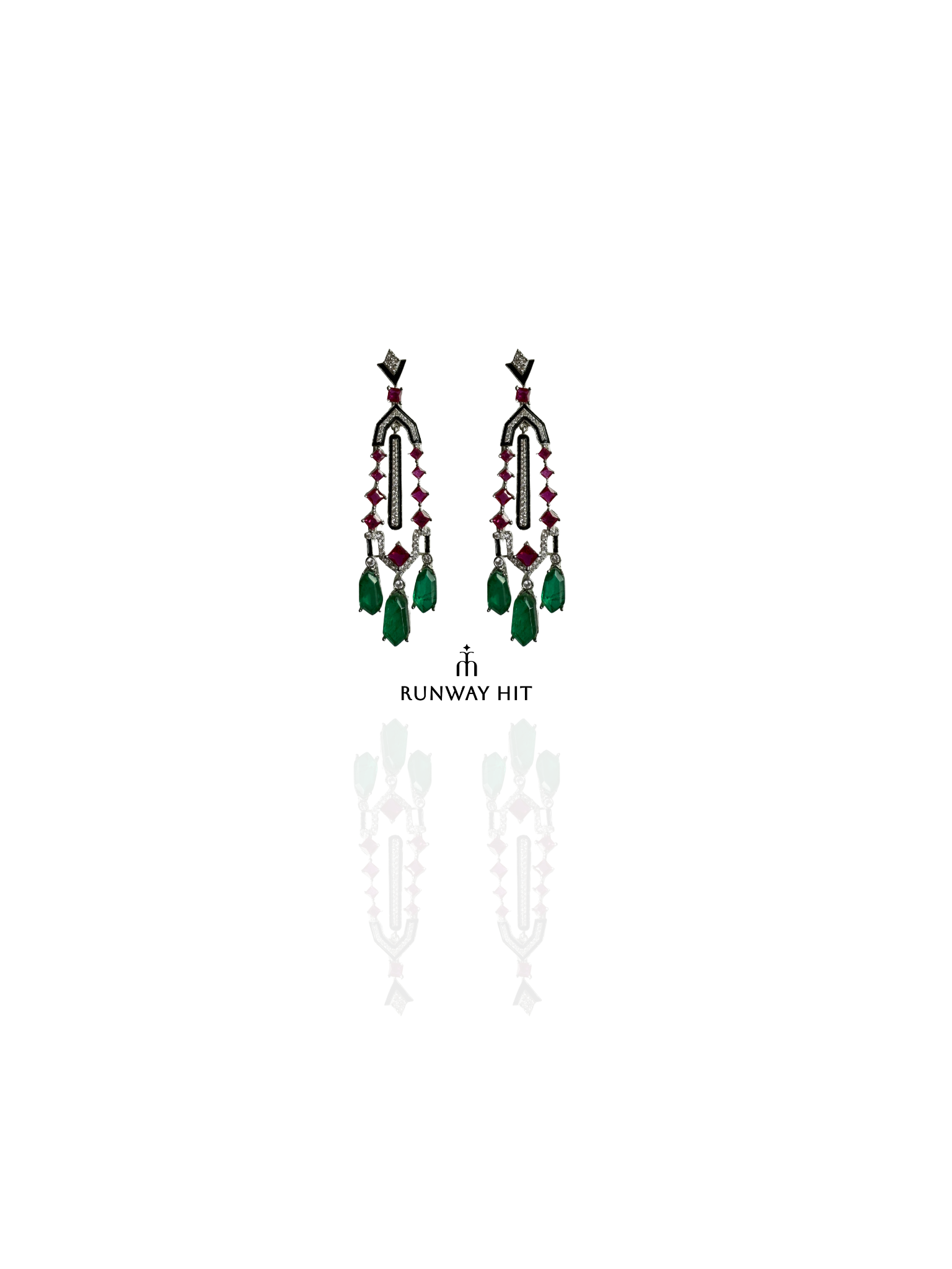 Aeris Gemstone Earring (Ruby + Green)
