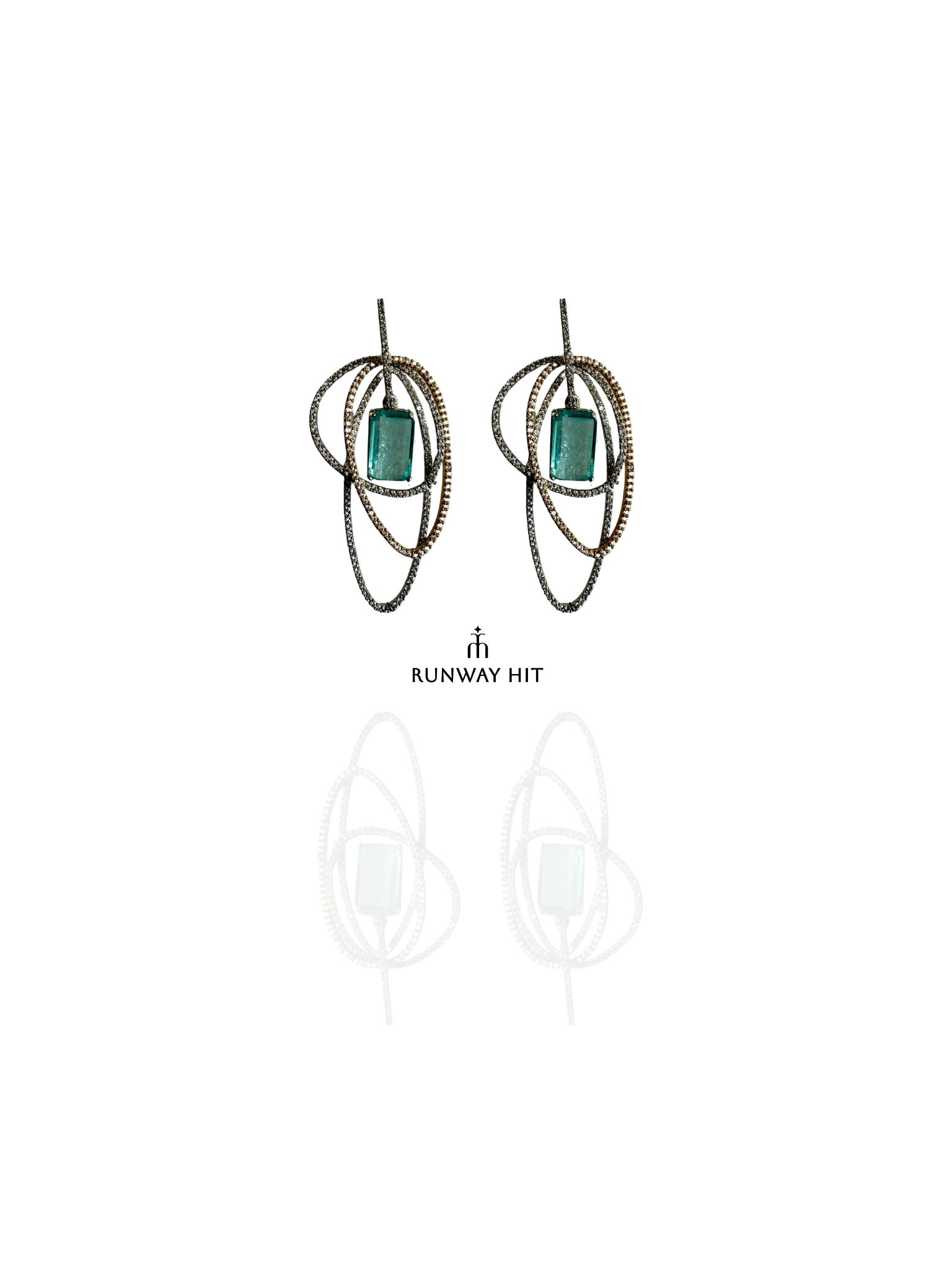 Zenil Statement Earring (Aqua)