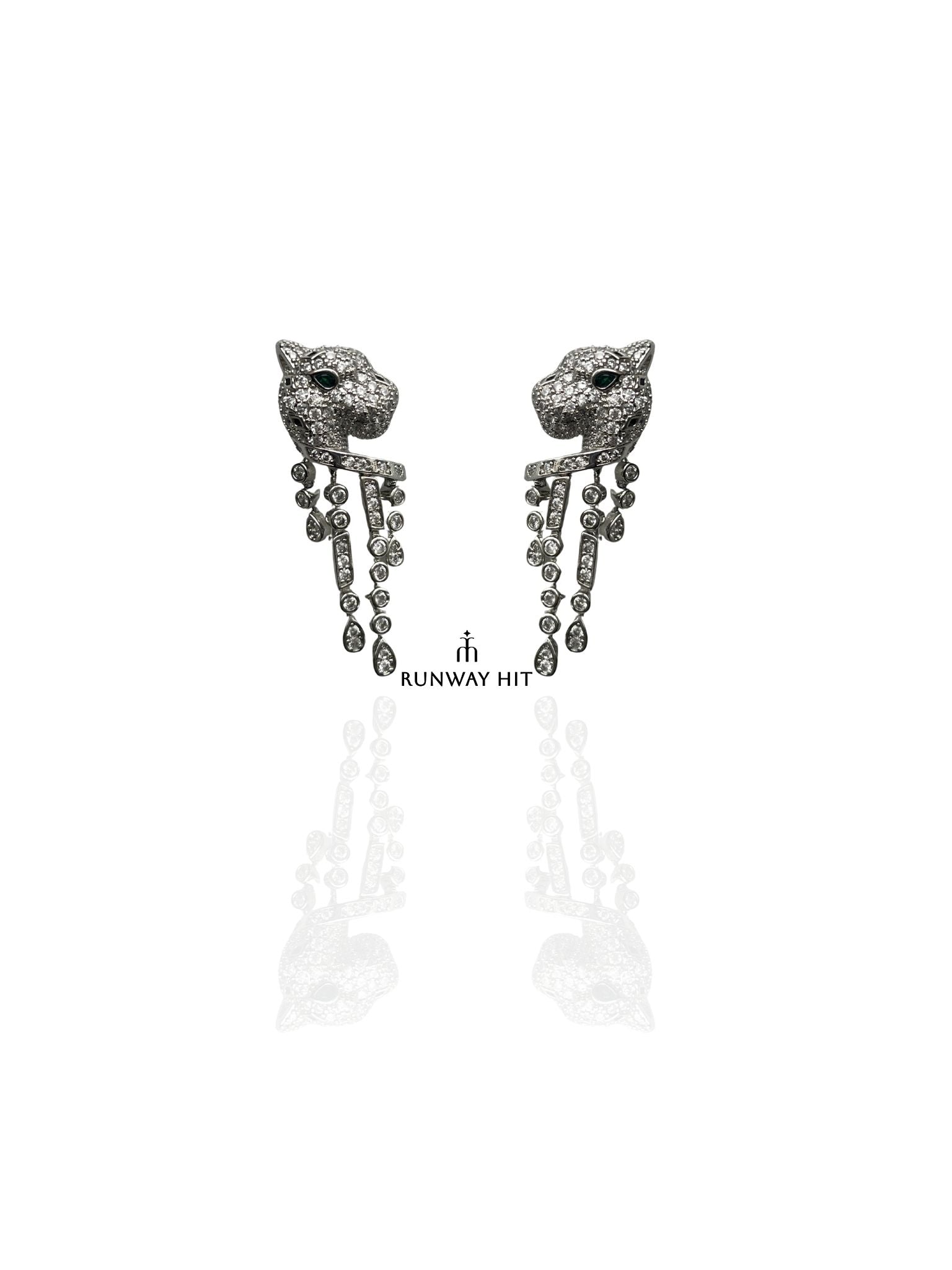 PANTHER SILVER 92.5 EARRING