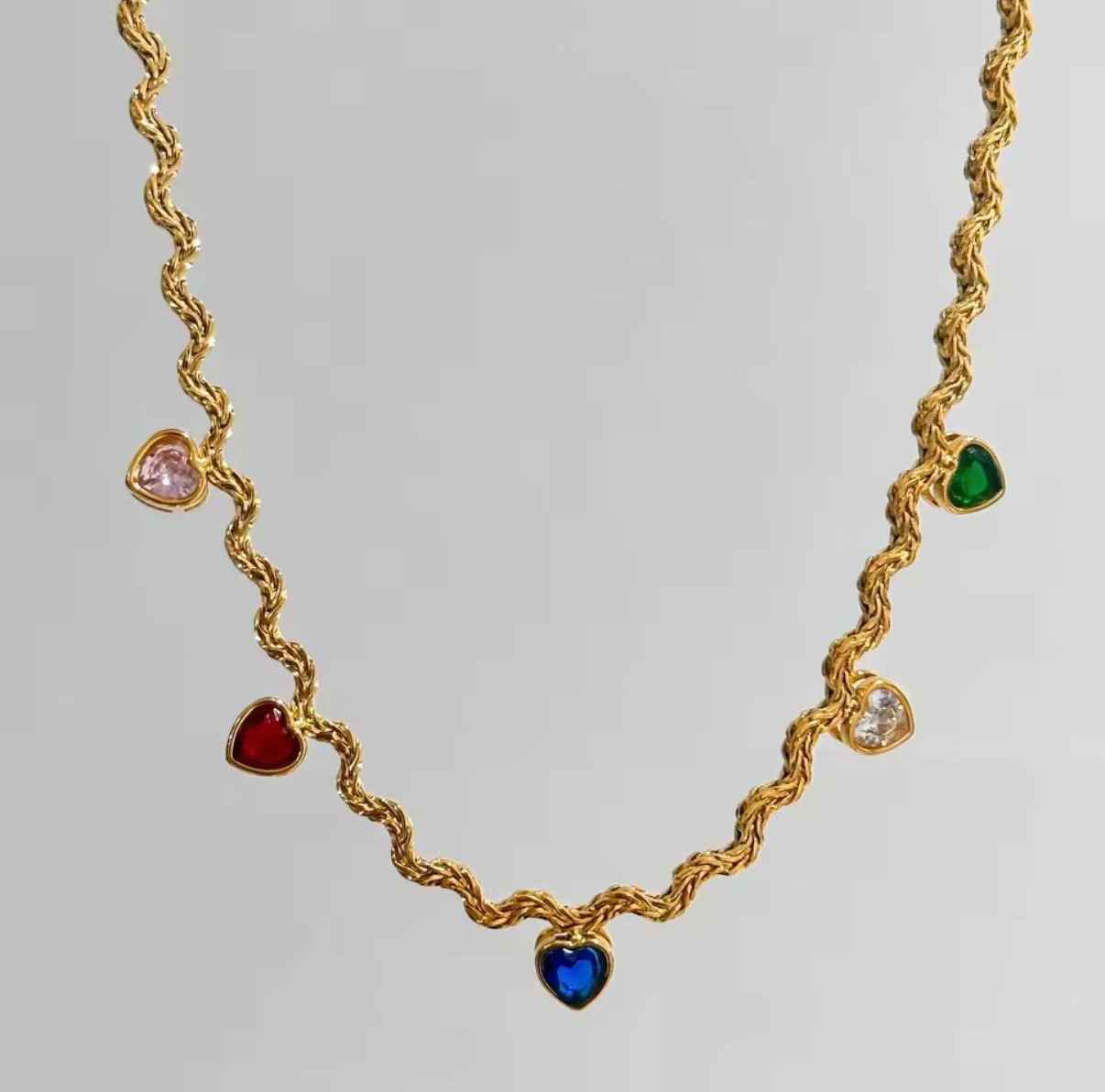 LITTLE COLORED HEART NECKLACE image 1