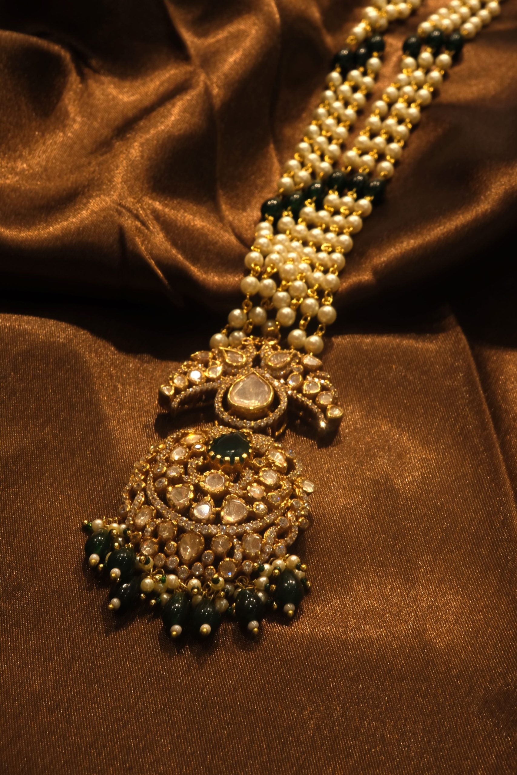 LAVANYA PURE SILVER POLKI MALA image 0