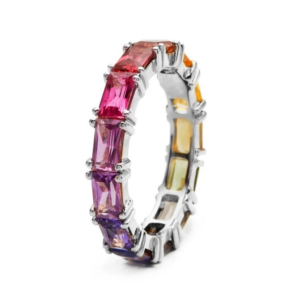 Coloured CZ Baguette Band image 2