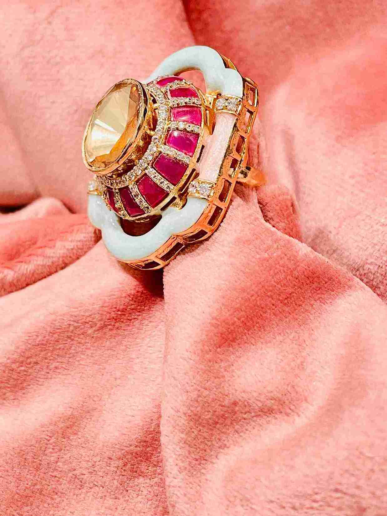 RUHI SKY AND PINK RING image 0