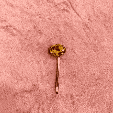 Coloured CZ Stone Clip Oval image 0