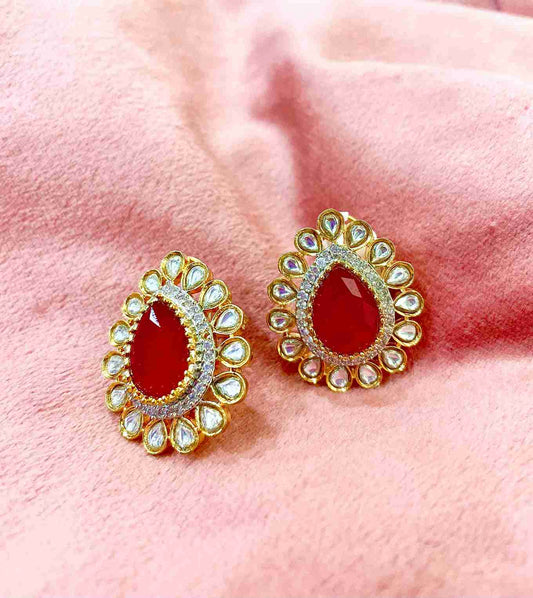 DAKSHINI RED STUDS image 0