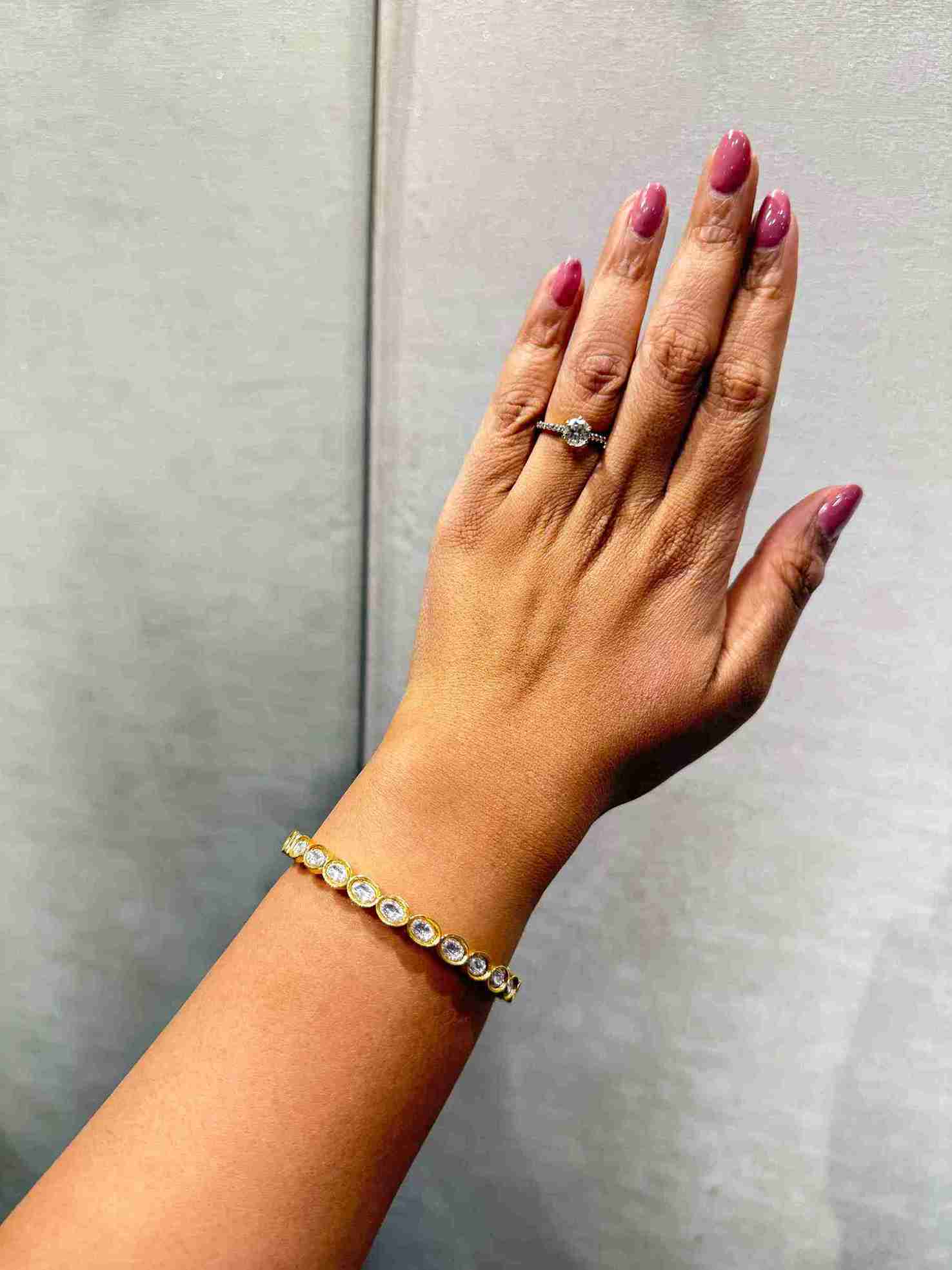 SIDRA GOLD POLKI BANGLE image 0