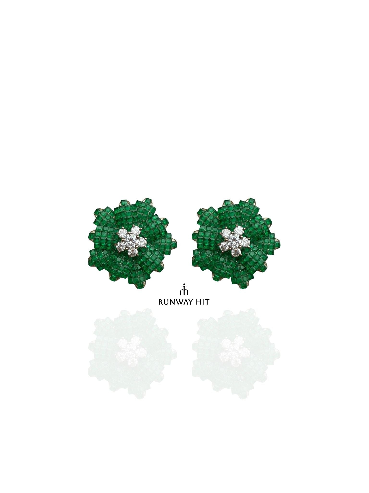 THREE D FLOWER STUD