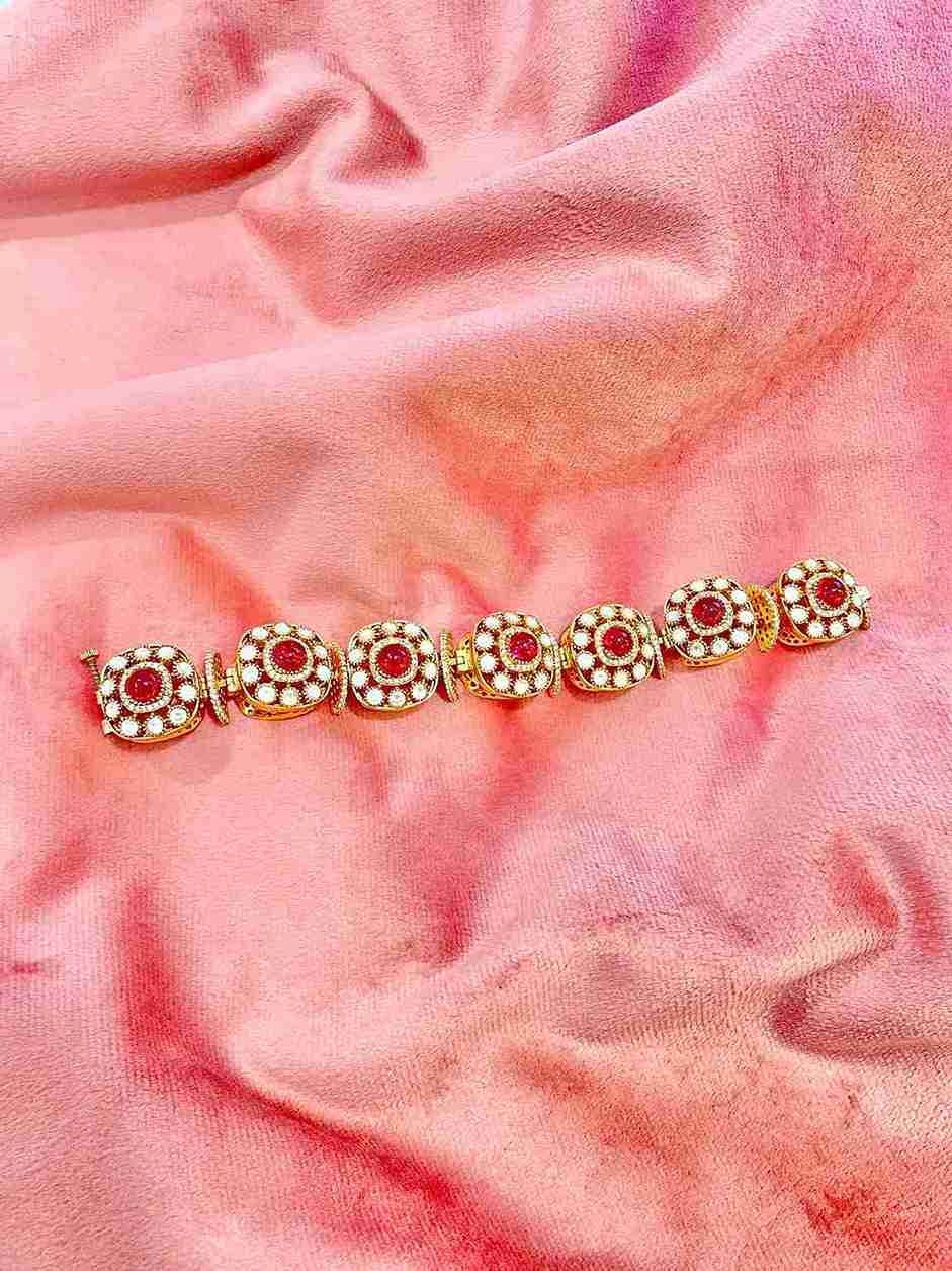 3D RED POLKI BRACELET image 0