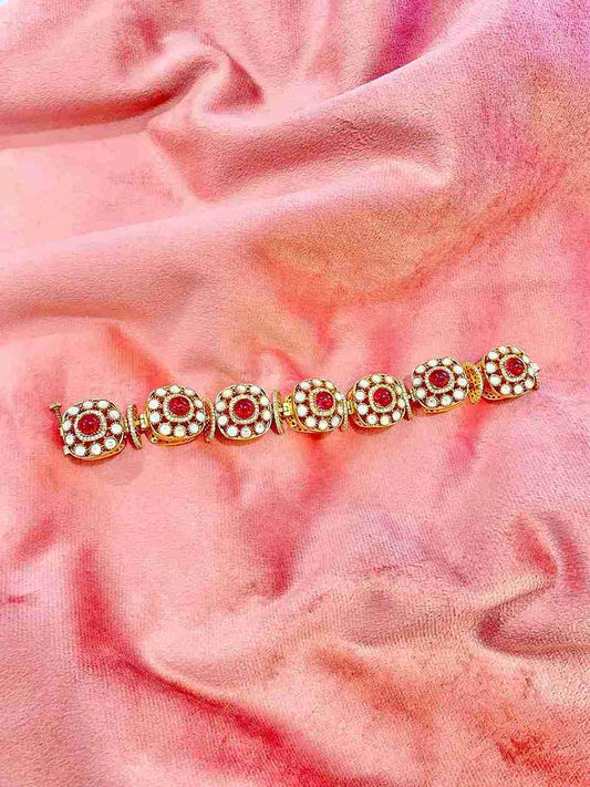 3D RED POLKI BRACELET image 0