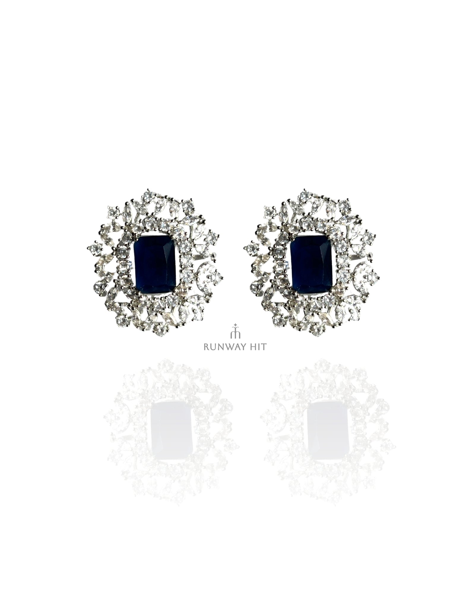 ASHA BIG BLUE DIAMOND STUD