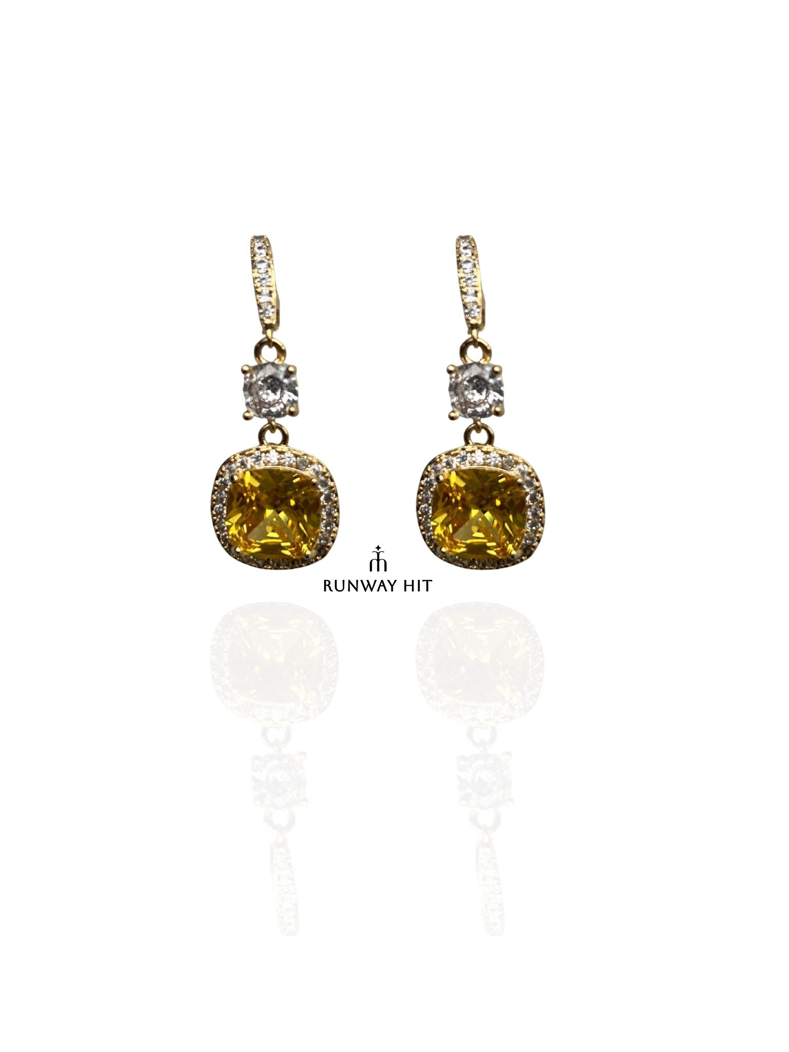 BILLIE YELLOW 92.5 SILVER EARRING