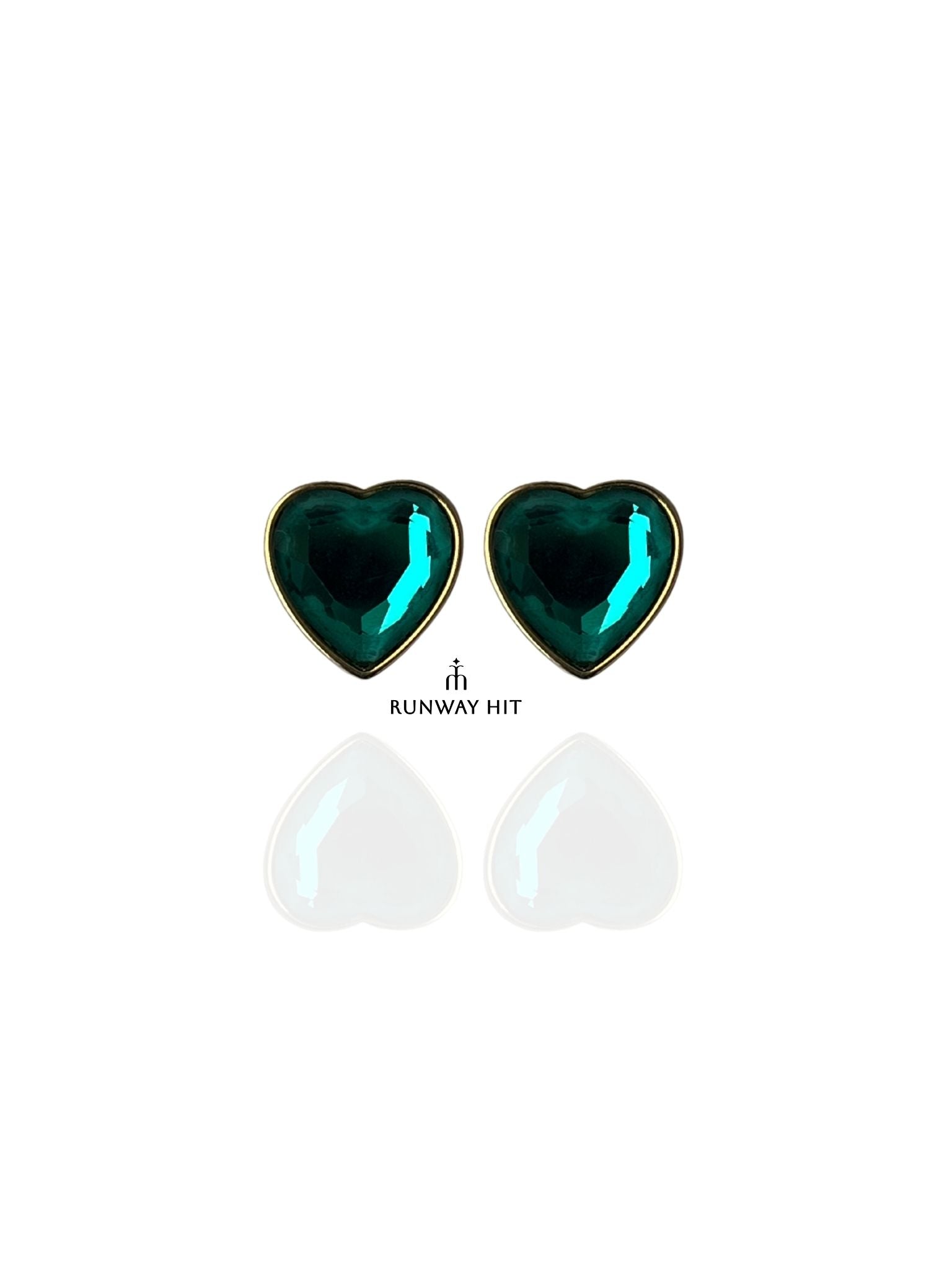LITTLE HEART EMERALD STUD