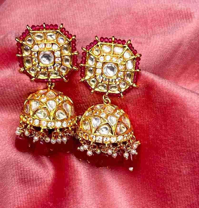 sita red jhumka image 0
