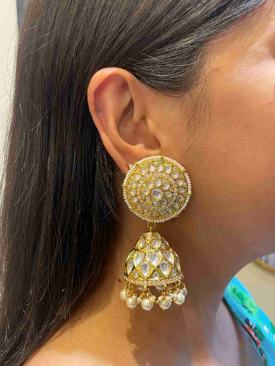 Deepika Kundan Jhumka image 0
