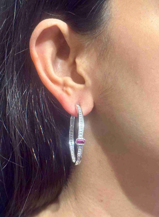 ASTRID PINK HOOPS image 0