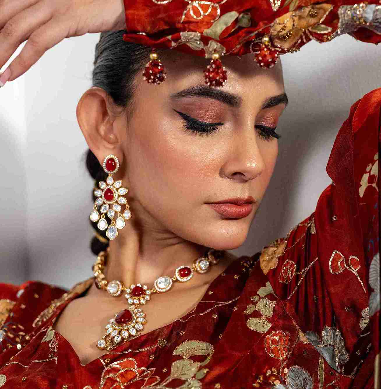 RED DROP MOSSANITE NECKLACE image 0