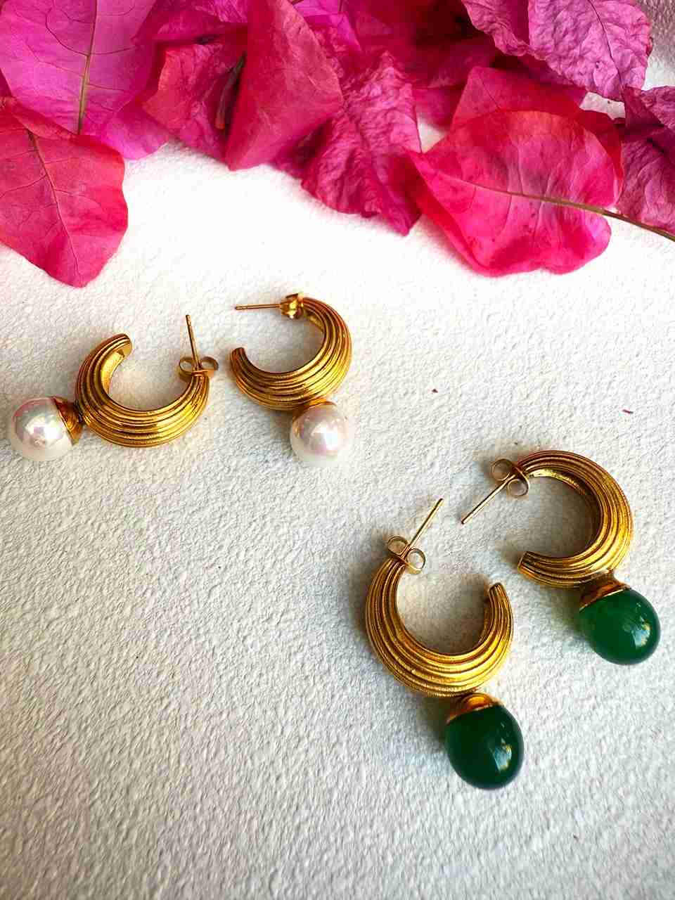 GIANA HOOPS (pearl/green) image 0