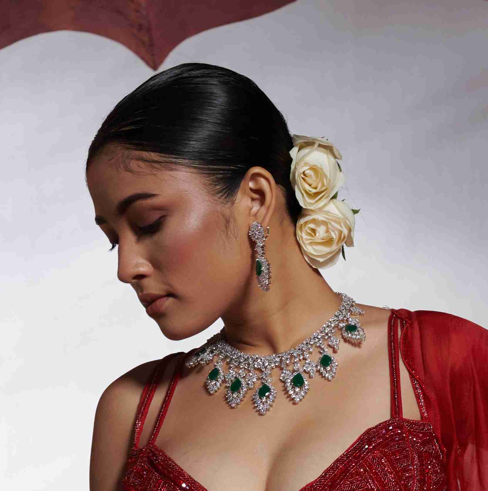 EVERLY EMERALD DIAMOND SET image 1