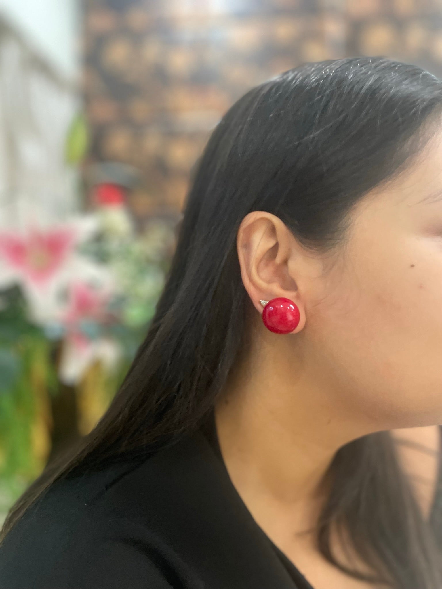 Pearl Oval 16 mm - Colour: Red image