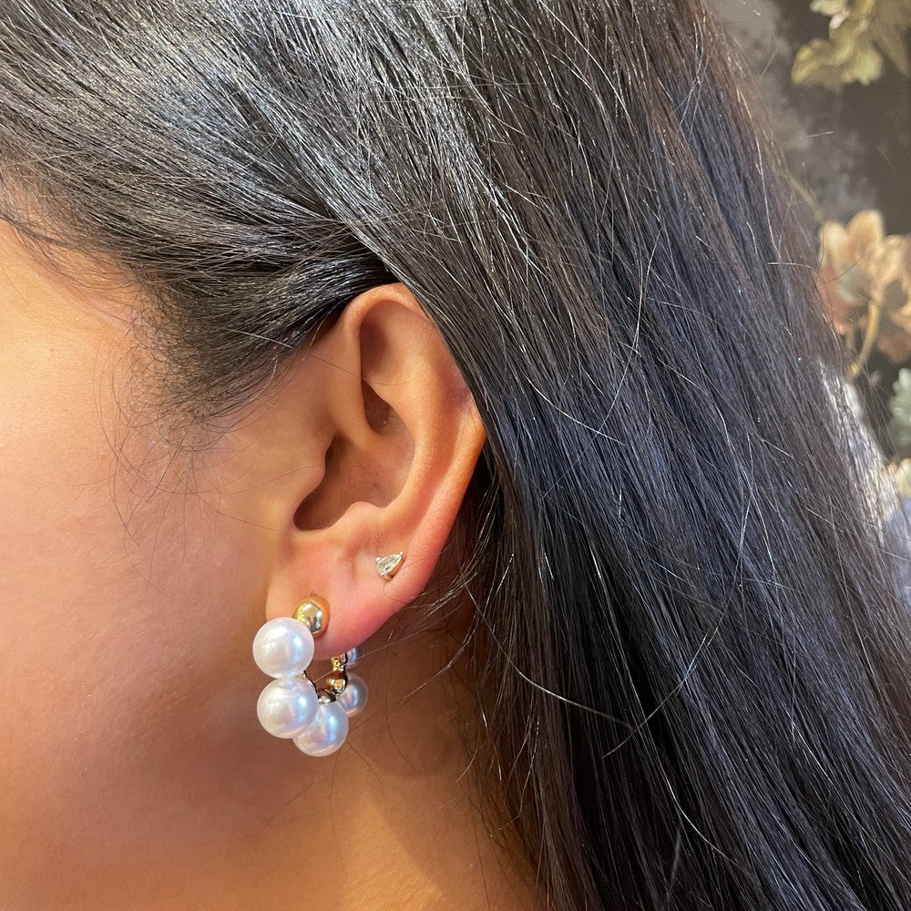 Pearl Mini Hoop image 0