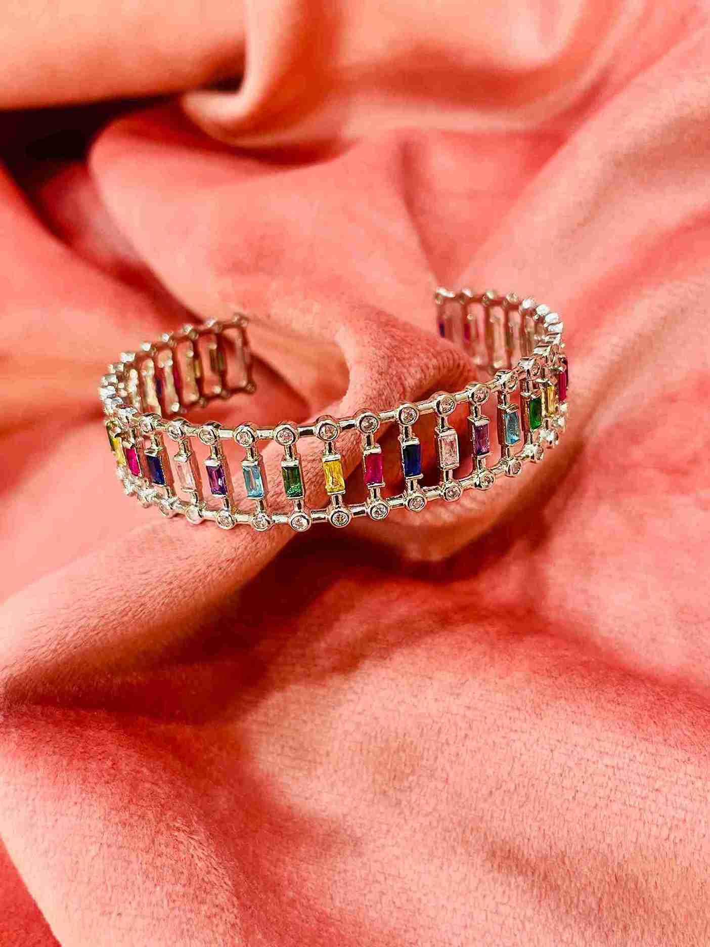 1 AMELIA SILVER MULTICOLOUR BRACELET image 0