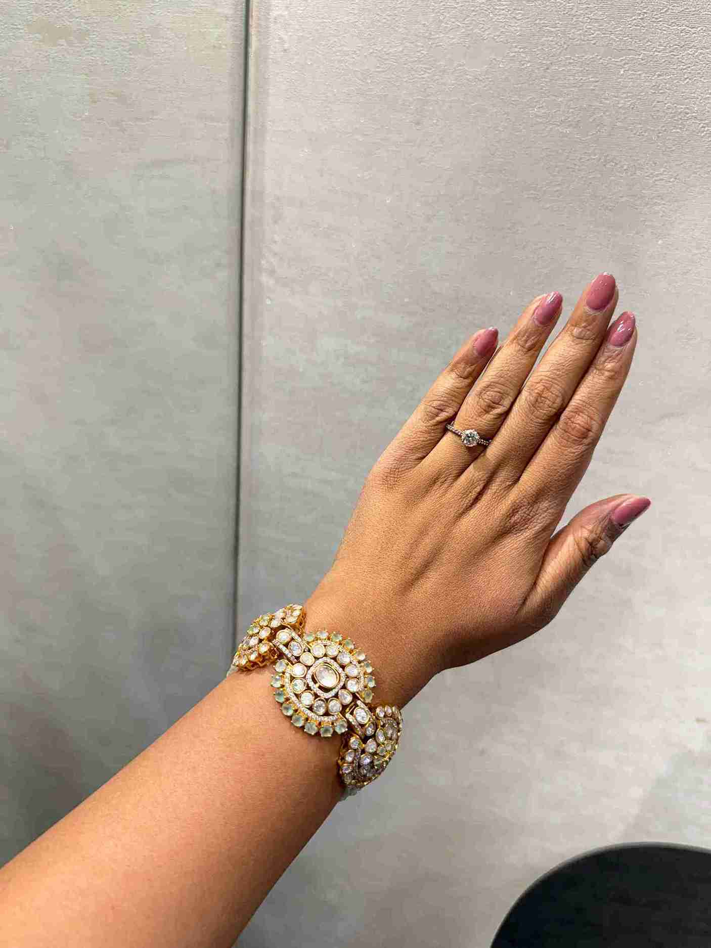 FARIDA MINT GREEN PURE SILVER BRACELET image 0