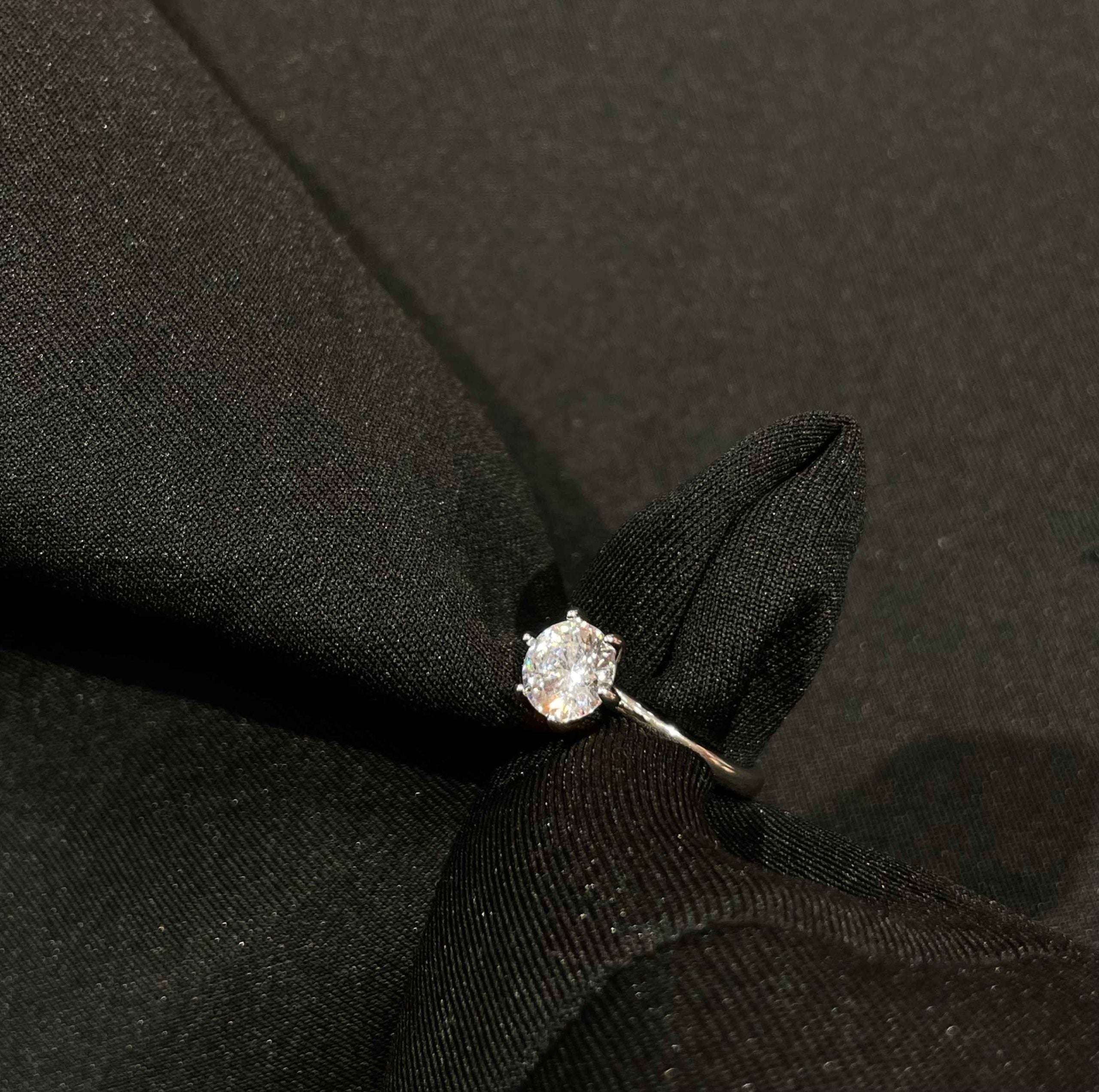 EMERY MINI SOLITAIRE SILVER RING image 0