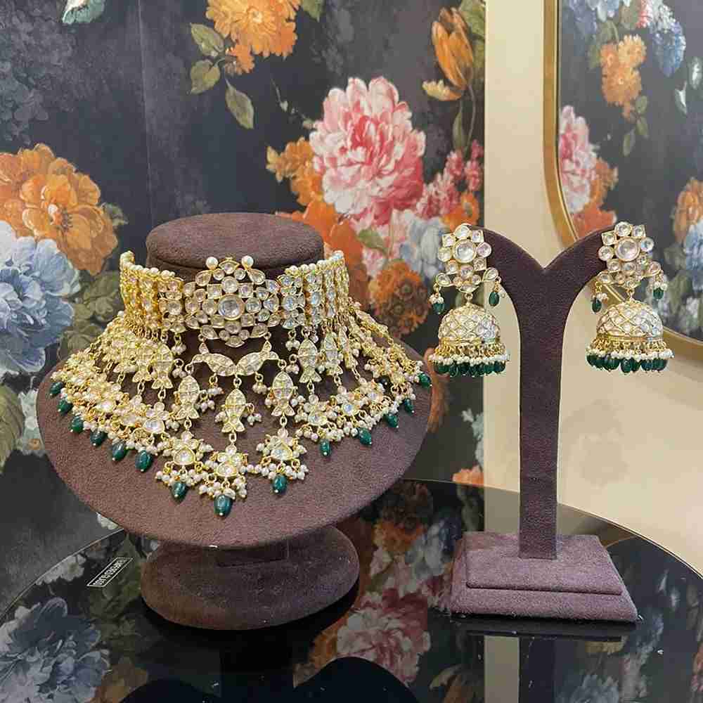 Rashmika Kundan Set with Jhumkas image 0